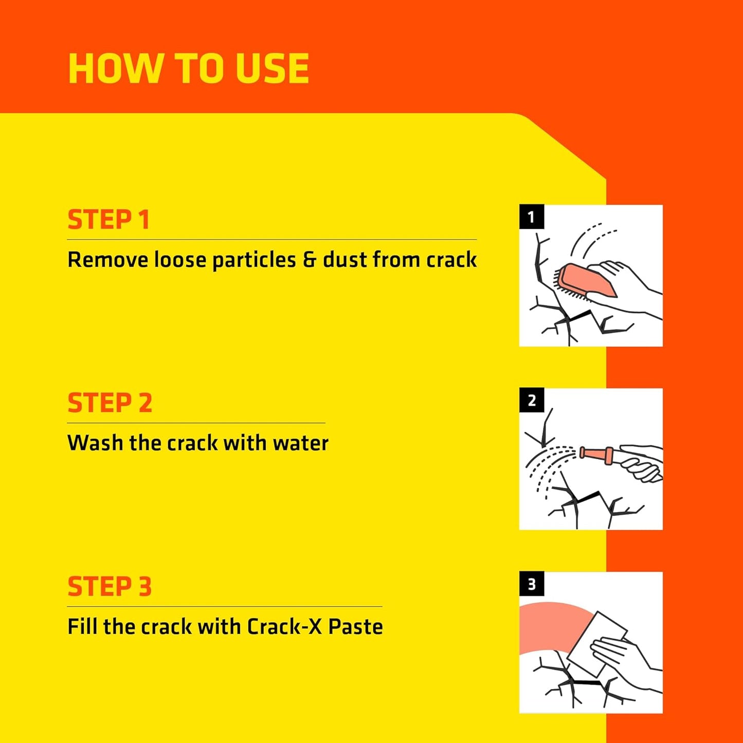 DR. FIXIT 201 Crack X Paste-1Kg, Ready to use crack filler for internal & external surface cracks on roofs,wall, Flexible Putty with excellent Bonding
