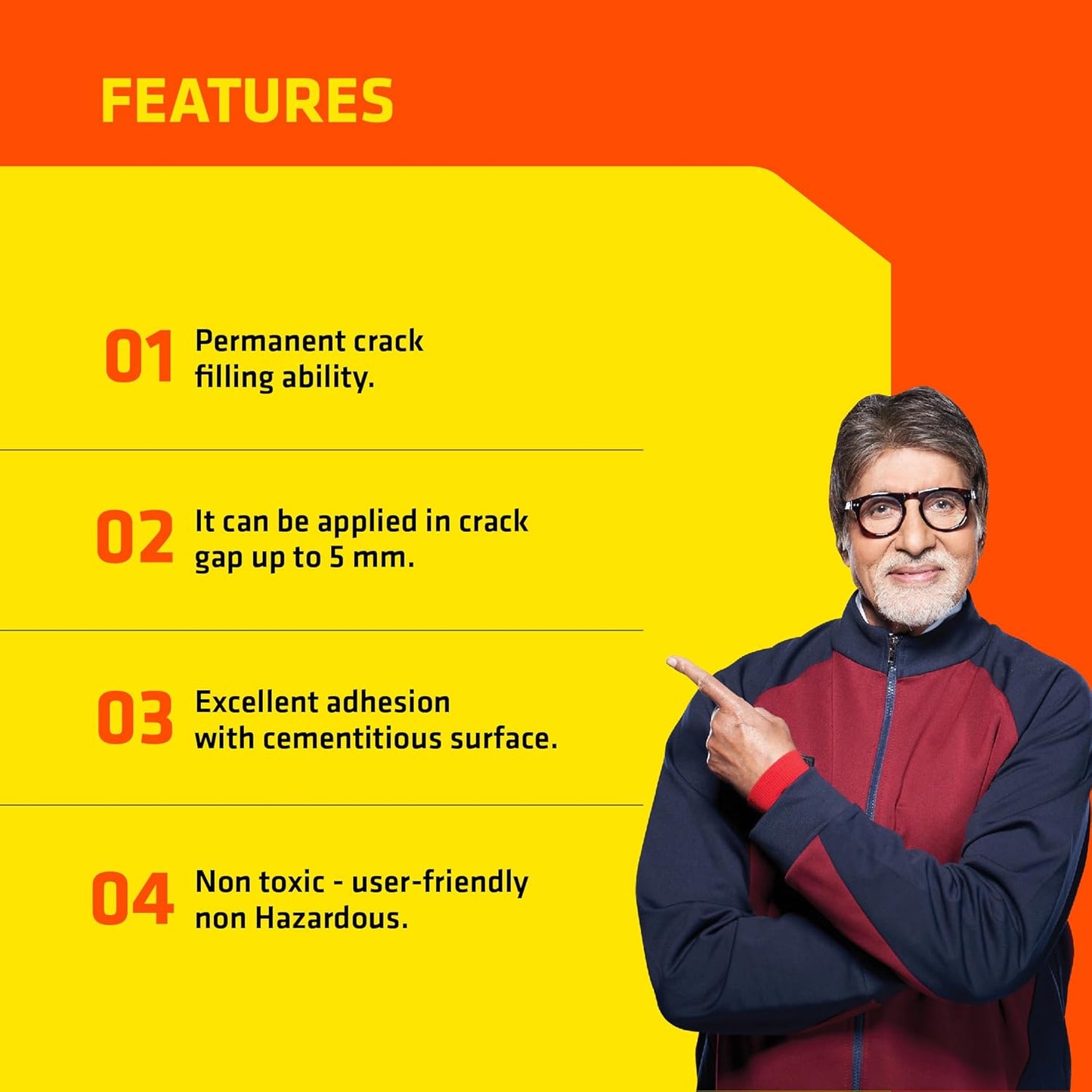DR. FIXIT 201 Crack X Paste-1Kg, Ready to use crack filler for internal & external surface cracks on roofs,wall, Flexible Putty with excellent Bonding