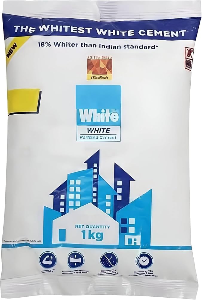 Birla White Portland cement,18% whiter than Indian Standard. 1 kg