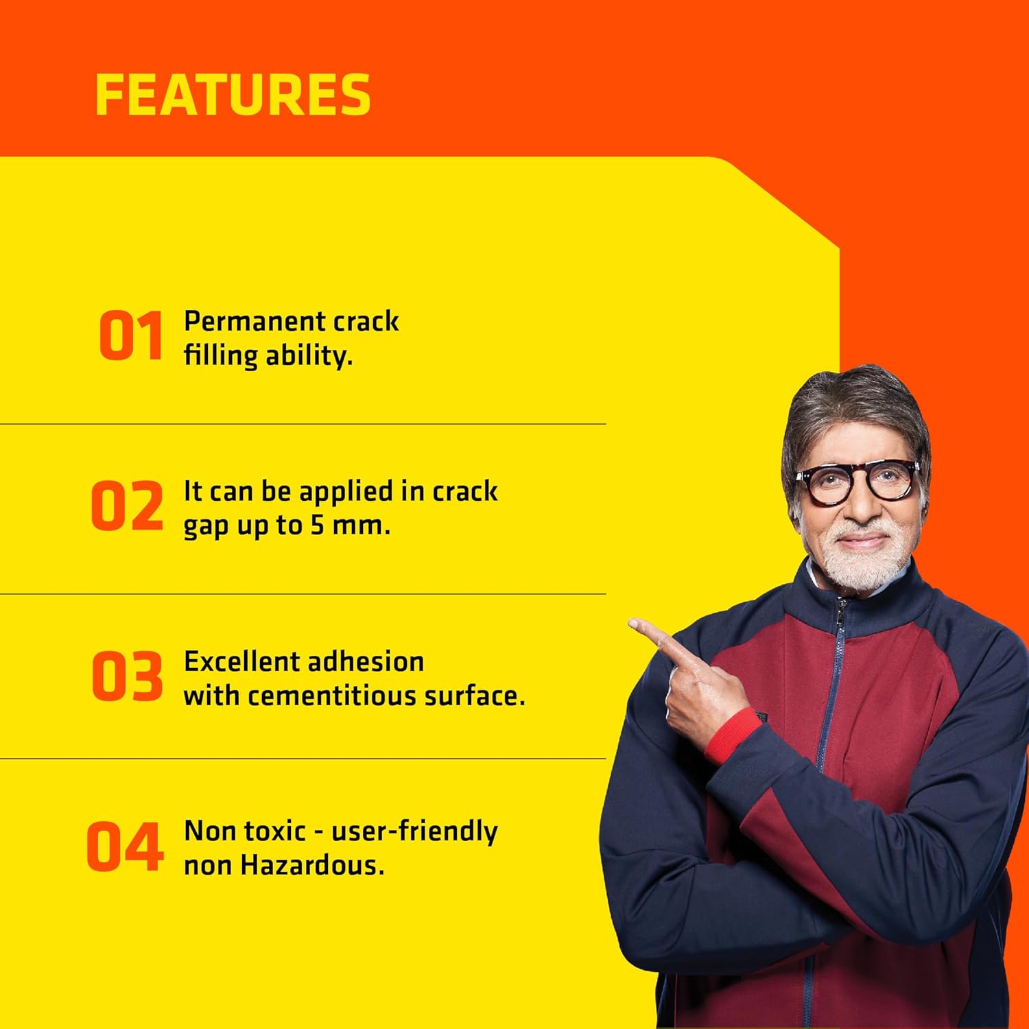 DR. FIXIT 201 Crack X Paste-1Kg, Ready to use crack filler for internal & external surface cracks on roofs,wall, Flexible Putty with excellent Bonding